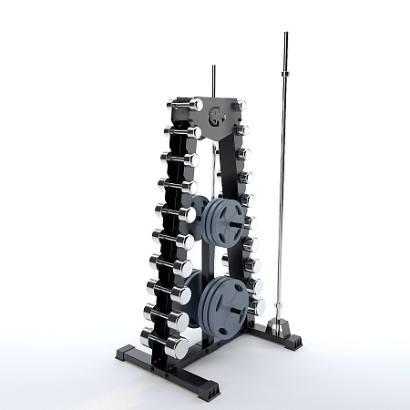 Стойка для хранения гантелей, дисков и грифов Domsen Ds49 d25мм