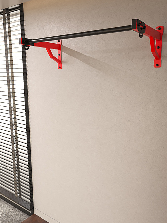 Настенный турник со складными брусьями Domsen Ds4140 RED (комплект)