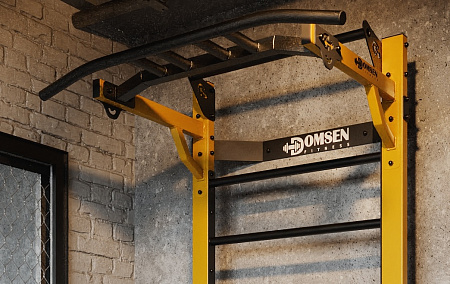 Профессиональная шведская стенка с брусьями и турником Domsen Fitness Ds46 YELLOW