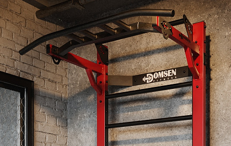 Профессиональная шведская стенка с брусьями и турником Domsen Fitness Ds46 RED